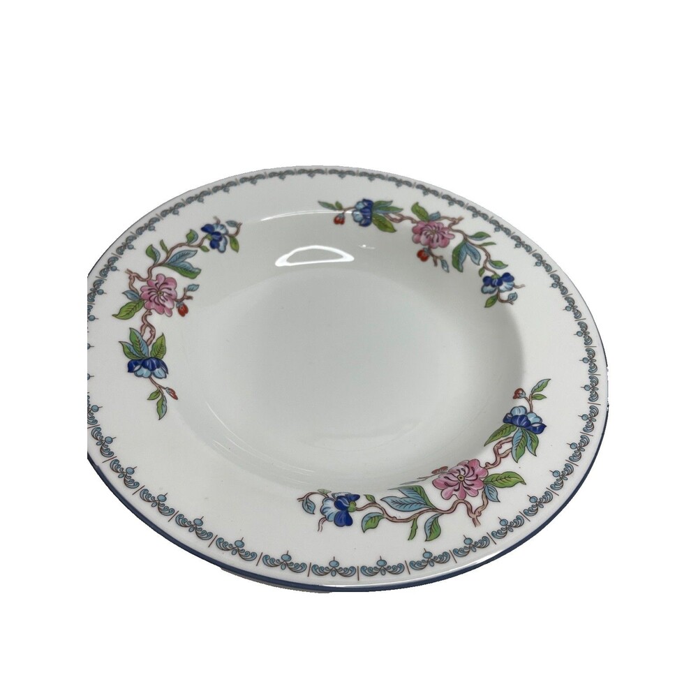 Aynsley Pembroke Blue Large Rim Soup Bowl ~9 3/8” Fine Bone China England